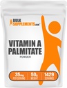 BulkSupplements.com Vitamin A Palmitate Powder - als Retinol Palmitate, Vitamin A Ergänzung für Immun- und Augenunterstützung - Glutenfrei, 35mg pro Servierung, 50g (1.8 oz) (Pack von 1)