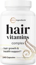 Micro Ingredients Haarwachstum Vitamine für Frauen und Männer, 240 Kapseln | 14-in-1 Formel mit Biotin, Collagen, Keratin, Säge Palmetto & More | Thicker, Fuller, Nourishes Thinning & Loss Haarunterstützung