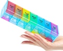 Extra große Pille Organizer, 2 Mal pro Tag Große Woche Medizin Organizer, Pille Box 7 Tage Am Pm täglich Fischöle, Vitamine, Ergänzungen, Jumbo Pille Container mit Big BPA Kostenlose Pille Halter