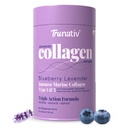 Fortgeschrittene japanische Marine Collagen Pulver |Type 1 und 3 | Ergänzungen für Frauen und Männer mit Hyaluronsäure | Unterstützt Haut Glow, Haarwachstum und Nailstärke | Blueberry Lavender (200g)