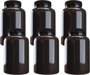 Company Plastic Pill Bottle (6 Pack) Dark Amber Container mit schwarzem Deckel, 500cc Kapazität