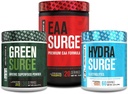 Jacked Factory Green Surge Green Superfood Pulver, Hydrasurge Elektrolyt Hydration Supplement, EAA Surge EAA Ergänzung