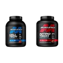 MuscleTech Creatin Monohydrat Pulver Cell-Tech Kreatin Pulver & n Pulver Nitro-Tech Whey Protein Isolat & Peptide | Milch Schokolade, 4 Pfund (Pack von 1), 40 Servierungen
