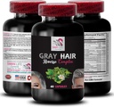 Biotin, dynamische Farbe - GRAY HAIR REVERSE - erneuertes Haar Aussehen, Haare leuchten, frische Vibration, Farbe Re-energizer, üppiges Haar, strahlendes Glanz, Haar funkeln, revitalisierende Formel 1 Flasche 60 Kapseln