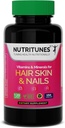 Haar Haut und Nagel Vitamine–Biotin & Collagen Formel mit B Vitamine, Zink & Selen – fördert die Haarstärke, Haut Hydration & Nail Gesundheit – 120 Softgels