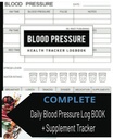 Blood Pressure Journal 7.5"x9.25" 150 Seiten [mit Supplement Tracker ] Blutdruck-Logbuch zum täglichen Tracking