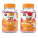 Lebensfähiges Kalzium mit Vitamin D Kinder + Calcium Magnesium & Zink Kinder, Gummi Bundle - Große Verkostung, Vitaminergänzung, Glutenfrei, GMO frei, Kaugummi