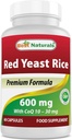 Best Naturals Rote Hefe Reis mit COQ10 60 Kapseln - Enthält 600 mg Rote Hefe Reis und 30 mg CoQ10