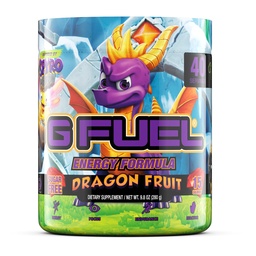 G Fuel Spyro The Dragon Energy Drink Powder, Pre Workout Caffeine Mix für Gaming, Zucker freie Fokus Amino, Vitamin + Antioxidantien, 9.8oz (Dragon Fruit, 40 Servierungen)