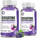 Kreatin Monohydrate Gummie Muskelkraft für Männer &Frauen, Energie Boost Pre Work Supplement - Grape Flavor