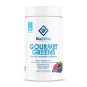 NuEthix Formulierungen Gourmet Greens Trinkpulver Nahrungsergänzung mit Obst und Gemüse Superfoods und Probiotika, Berry, 30 Servierungen