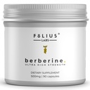 Clean Label Berberine HCl 97% - Klinisch untersucht Ultrahochfest Pure Berberine 500mg Supplement - Glutenfrei - 90 Kapseln