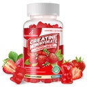 Creatine Monohydrate Gummies Complex für Männer & Frauen - Fortgeschrittene Formel W/L-Taurine + Vitamin B12, Sugar Free Chewable Supplement,90 Strawberry Gummies