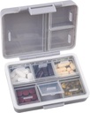 9-Grid Pille Organizer,Portable Pille Box,Große Kapazität Komponenten,Travel Pill Container,Medicine Dispenser,Pill Purse,Pill Case für Vitamine, Fischöle oder Ergänzungen(Grau)