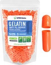 XPRS Nutra Größe 3 Leere Kapseln - 1000 Graf Leere Gelatine Kapseln - Pillen DIY Kapsel Füllung - Pure Bovine Pille Gel Kapseln füllbar für Do-It-Yourself Vitamine und Ergänzungen (Orange)