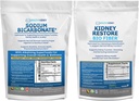 Organische Natriumbicarbonat Alkaline Supplement 2LB & Bio Fiber Kidney Cleanse Detox 2.5 LBS Bundle – Unterstützt Nierengesundheit, Stomach Säure Neutralisator, Alkaline Superfoods, Immununterstützung Detox & Waste