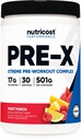 Nutricost Pre-X Xtreme Pre-Workout Complex Powder, Fruit Punch, 30 Servierungen, Vegetarisch, Non-GMO und Glutenfrei