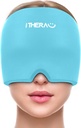 iTHERAU Migraine Relief Cap, Beruhigende Kopfschmerzen Hut, Gel Ice Pack Head Wrap mit heißer und kalter Therapie, Kopfschmerzen Relief Cap für Sinus, Puffy Eyes, Spannung und Stress Relief Blau