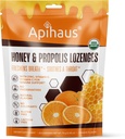 Honig und Propolis Lozenges Orange Flavor, frischt Breath - Beruhigt eine Throat-Immun-Unterstützung mit Vitamin C, Vitamin D und Zink, 20 Count