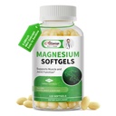 Magnesium Glycinate 500mg Softgels Supplement, Small Easy to Swallow Magnesium Gelcaps Hohe Absorption für Nacht Leg&Sleep Support, Muskel&Bone, Calm, Non GMO, 120 Gelcaps, 60 Tage Versorgung