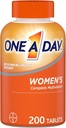 Ein Tag Frauen Multivitamin, Nahrungsergänzung mit Vitamin A, C, D, E und Zink für Immun-Gesundheitsunterstützung, B12, Biotin, Calcium & Mehr, Tablet 200