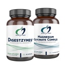 Designs für Gesundheit Magnesium Glycinat Complex (60 Kapseln) & Digestzymes (60 Kapseln) Bundle - Verdauungsenzyme für okziale Gas & Bloating mit hoher Absorption Magnesium Supplement