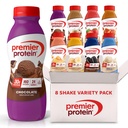 Premier Protein Shakes, 8 Flavor Variety Pack, 30g Protein, 1g Zucker, 24 Vitamine & Mineralstoffe, Nährstoffe zur Unterstützung der Immungesundheit 11,5 Fl Oz (8 Packung)