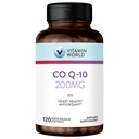 Vitamin World CoQ10 200 mg Softgels, Coenzym Q10 Ergänzungen für Antioxidantienunterstützung, Herzgesundheit & Energieproduktion, Glutenfrei, 120 Rapid Release Softgels