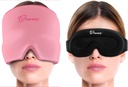 TheraICE Migräne Kopfschmerzen Relief Cap, Heiß & kalte Therapie Hat, Migräne Relief Cap, Cool Gel Kopf Wrap, Kopfschmerzen Cap Ice Pack Maske + TheraICE Coole Gel Relief Schlafmaske