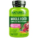 NATURELO Ganzes Lebensmittel Multivitamin für Frauen - mit Vitaminen, Mineralstoffen, & Bio-Extrakten - Ergänzung für Energie und Herzgesundheit - Non GMO - 240 Vegan Kapseln