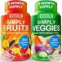 Einfach Nature's Pledge -Packed mit 42 verschiedenen Früchten & Gemüse - Made with Whole Food Superfoods - mit Aloe Vera – 100% Soy Free -2 Month Supply- 180 Count (Pack von 2)