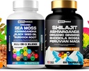 Holistic Hercules Classic Combo Bundle - Sea Moss 3000mg, Black Seed 2000mg, Ashwagandha 1000mg, Shilajit 5000mg, Panax Ginseng 1500mg, Peruvian Maca 2000mg, Alle in 1 Supplements Pack