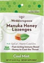 Wedderspoon Manuka Honey Immunität Lozenges, Cool Mint, 2.6 Oz (Pack von 1), Echter neuseeländischer Honig, Boost Immunität innerhalb von zwei Stunden