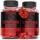 Atlantis Nutrition Testosteron Booster Gummis für Männer - Verbessert Stärke & Stamina - Optimiert Leistung & Male Enhancement - Hergestellt mit Tribulus, Horny Goat Weed, Maca Root | 2-Pack (120 Gummi)
