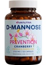 Cranberry D Mannose Kapseln — D Mannose mit Cranberry, Hibiscus & Dandelion, 2000 mg/Day – Unterstützt Urinary Tract Health & Comfort – 120 Veggie Kapseln