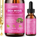 Sea Moss Advanced Liquid Drops, 3000mg Bio Sea Moss Liquid mit schwarzem Seed Oil & Irish Seamoss Gel, Raw Sea Moss Unterstützung Immunität, Joint, Digestive Health, 60mL-L8