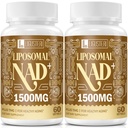 1500 MG Liposomal NAD+, 98%+ Absorption, NAD+ Ergänzung für Frauen und Männer mit TMG, für Aging Defense, Cellular Energy, Heart & Brain Function, Longevity, 120 Softgels