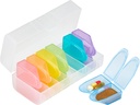 Einfach zu pour Pill Organizer 2 Mal am Tag, Große Pille Box 7 Wochen, Reise Pille Container für Vitamin Fish Oil Supplements, Pille Case AM PM Daily (Rainbow)
