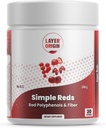 Layer Origin Simple Reds - Bio Red Polyphenole Fruchtpulver | Fünf echte rote ganze Früchte | 30 Servierungen
