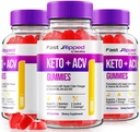 NutraRize (Pack mit 3 Fast Ripped Keto+ACV Gummie, Fortgeschrittene Formel, Keto Apple Cider Essig, 1000MG Vitamins Supplement, maximale Stärke Gummy Bewertungen (180 Gummie)