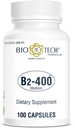 Bio-Tech Pharmacal B2-400, 100 Kapseln – All-Natural Supplement – Unterstützt Klarheit und Produktivität – No Dairy, Fish, Gluten, Peanut, Shellfish, GMOS, & Soy – Keine künstlichen Farben
