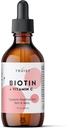 Pure Biotin Liquid Drops 10000mcg - Biotin (B7) Max. Stärke für Haar, Haut und Nägel - Vitamin C (8mg) - Frauen & Männer - 60 Tage Versorgung / 2.0 Fl. (60ml)