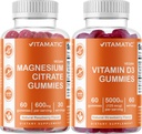 Vitamatic Magnesium & Vitamin D3 Gummis Combo - 60 Vegan Count Jede