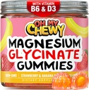 Center-Filled Magnesium Glycinate Gummis 400MG - Hohe Absorption für Kinder, Jugendliche & Erwachsene - Zuschlag für Schlaf, Beruhigung und Muskelentspannung mit B6 & D3 - Glutenfrei & Vegan freundlich - 120 Zähler