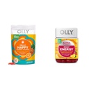 OLLY Hello Happy Gummy Worms, Mood Balance Unterstützung, Vitamin D, Saffron, Erwachsene Kaubare Ergänzung & Extra Kraft tägliche Energie Gummy, Koffeinfrei, 1000mcg Vitamin B12, CoQ10, Goji Berry