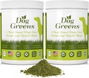 Bio Hunde Multivitamin Ergänzung (12 oz) | Hundegrün Pulver - Human Grade Superfoods, fügt essentielle Vitamine & Minerals zu Balance eine hausgemachte Diät, Kibble, Vegan oder Raw Food (2 Pack)