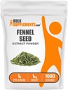BulkSupplements.com Fennel Seed Extract Powder - Fennel Seeds Powder, Herbal Supplement - Vegan & Glutenfrei, 1g pro Servierung, 1kg (2.2 lbs) (Pack von 1)