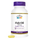 21st Century Fischöl 1000 mg Softgels, (300 Count), Molekular destilliert, Omega-3-Ergänzung mit EPA & DHA, gereinigt, um Quecksilber zu beseitigen, unterstützt kardiovaskuläre Gesundheit, glutenfrei und nicht-GVO
