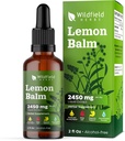 2 Zitronen Balsam Extrakt Tropfen Flüssigkeit 2000mg (Melissa officinalis) Kräuterergänzung absorbiert besser als Kapseln, 2 Monate Versorgung, 84 Servierungen, Alkoholfreie Tinktur - 2 Oz, Paket von 2