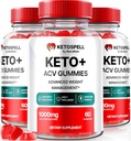 (3 Pack) Keto Spell ACV Gummis, KetoSpell Keto ACV Advanced Weight Loss Formula, All Natural Apple Cider Essig 1000MG, KetoSpell Keto + ACV Supplement, Gomitas Bewertungen (180 Gummies)